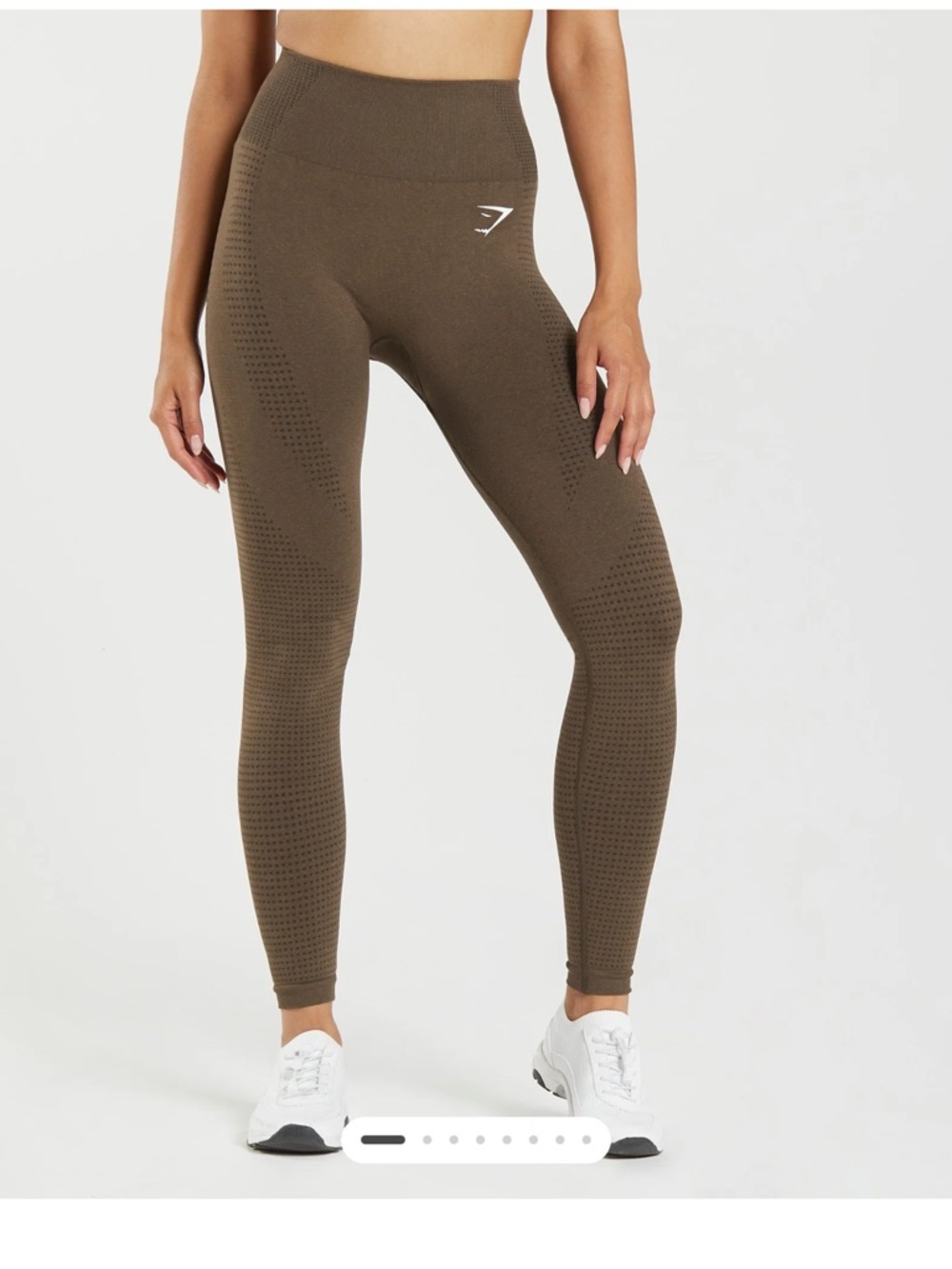 Gymshark Seamless High-Rise Leggings in Olive Brown